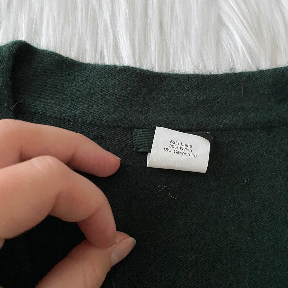 J. Crew Dark Green Cardigan Sweater - Picture 3 of 4